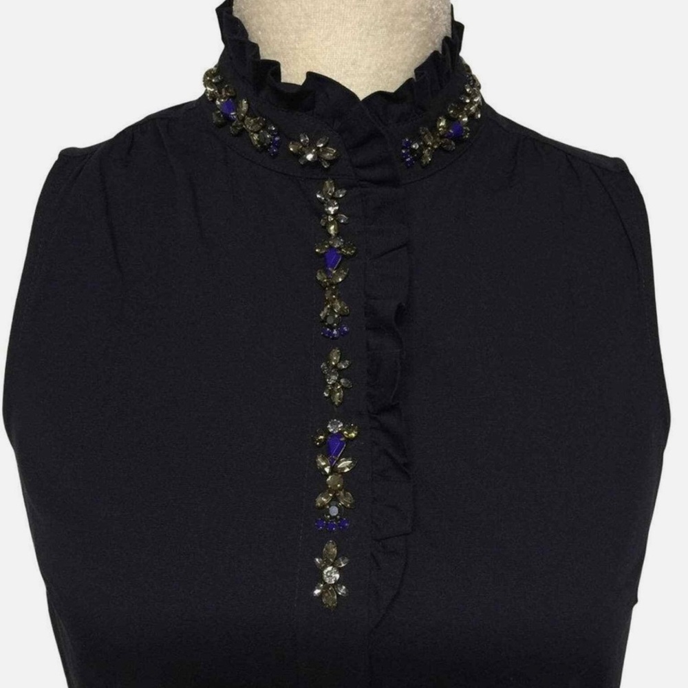 J. Crew Ruffled Rhinestone Top - Picture 5 of 5